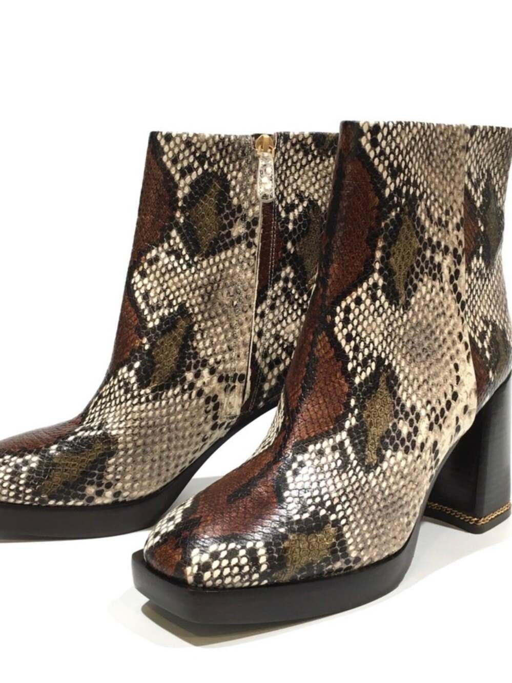 Tory Burch Aspen Multi Printed Snake Ankle Boots US 10